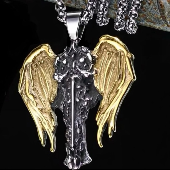 Archangel Michael Celtic Cross Saint Religious Catholic Protection Medal Pendant - Picture 2 of 15